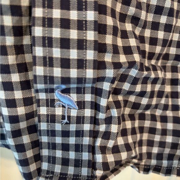 Men’sTailorbyrd Navy Gingham Button down shirt size XL - Picture 5 of 6